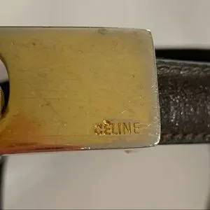 vintage CÉLINE brown calfskin leather BELT 22\